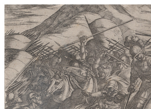 Antonio Tempesta 1555 – 1630. Mozes bid terwijl Jozua tegen de Amalekieten strijdt